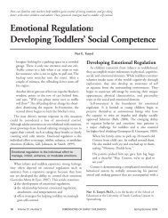 Emotional Regulation: Developing Toddlers' Social Competence