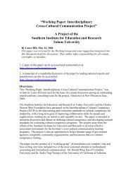 PDF - Working Paper: Interdisciplinary Cultural Competency Project