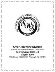 American Wine Division - Southern Wine & Spirits