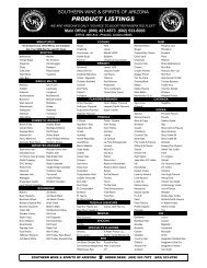 product listings - Southern Wine & Spirits