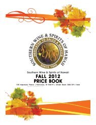 fall 2011 price book fall 2012 price book - Southern Wine & Spirits