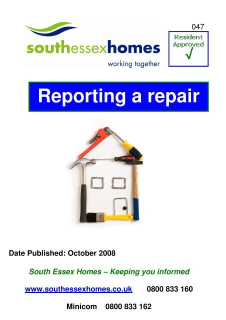 Reporting a repair - South Essex Homes