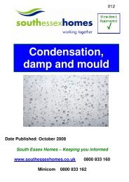 Condensation, damp and mould - South Essex Homes