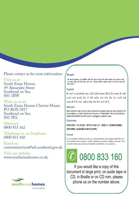 How to contact us - South Essex Homes