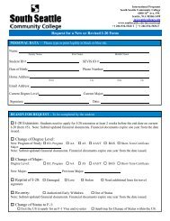 Request for a New or Revised I-20 Form - South Seattle Community ...