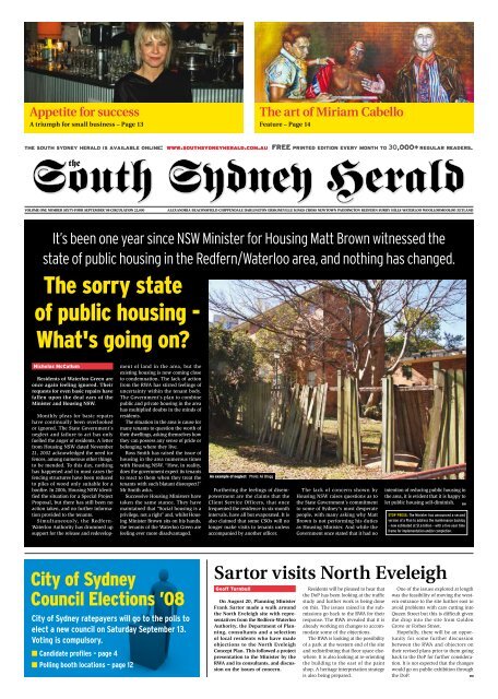 SSH â September 2008 - South Sydney Herald