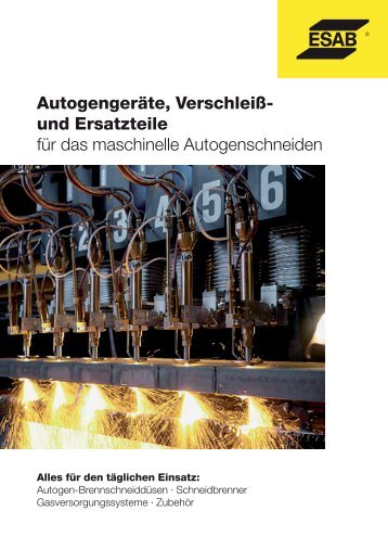 Autogengeräte, Verschleiß und Ersatzteile Katalog - ESAB Cutting ...