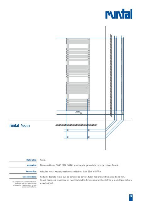 Toalleros radiadores de baño, Runtal catálogo. - Venespa