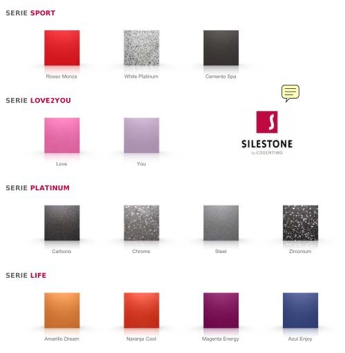 Catálogo pdf de colores Silestone por series - Venespa