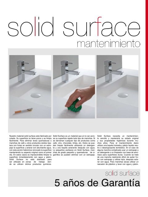 Catálogo Anyway Solid Surfaces, platos ducha y lavabos ... - Venespa