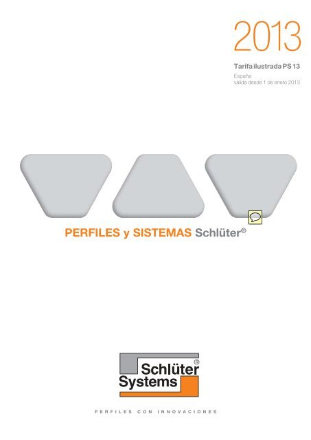 Schluter. Schlüter Systems catálogo. Perfiles Schluter. - Venespa