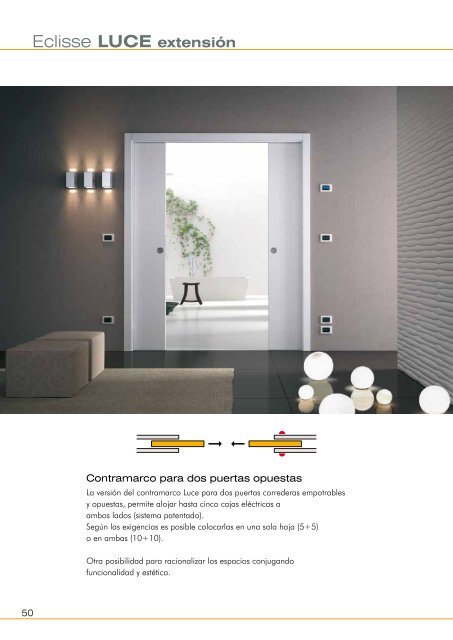 Armazones, casetones y puertas correderas Eclisse. - Venespa