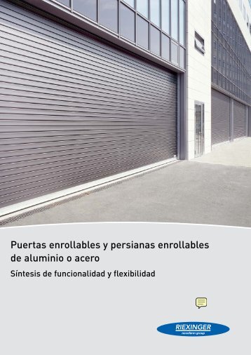 Puertas y persianas enrollables de aluminio o acero ... - Venespa
