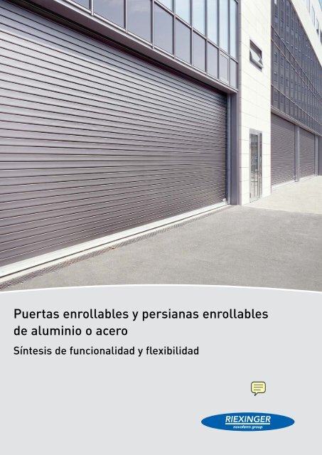 Puertas y persianas enrollables de aluminio o acero ... - Venespa