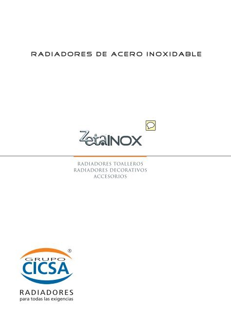 Catálogo de radiadores de acero inoxidable Cicsa ... - Venespa