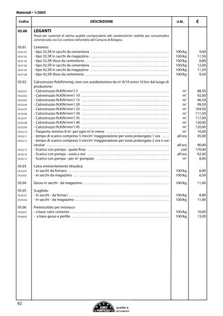 prezziario3.pdf - Camera di Commercio di Bologna