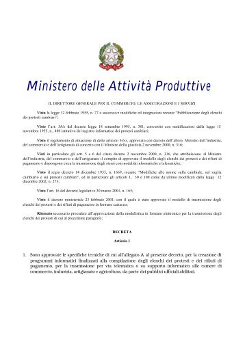 DMprotesti.pdf - Camera di Commercio di Bologna