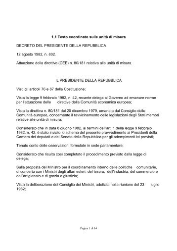 D.P.R. n.802 del 12-8-82 - Camera di Commercio di Bologna