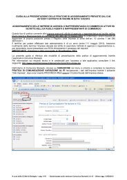 Cliccare qui per consultare la guida all'aggiornamento delle imprese ...