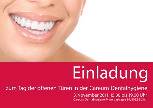 zum Tag der offenen Türen in der Careum Dentalhygiene