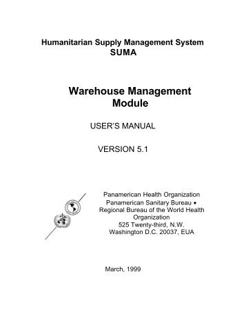 Warehouse Management Module - DISASTER info DESASTRES