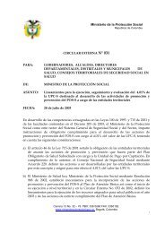 Circular Externa No. 031 del Ministerio de ProtecciÃ³n Social.