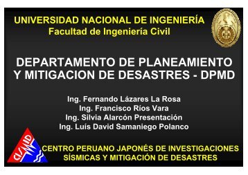 Ing. Fernando LÃ¡zares - DISASTER info DESASTRES