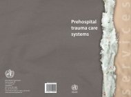 Prehospital trauma care systems - World Health Organization