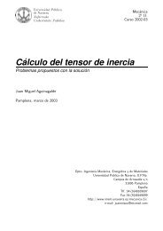 CÂ´alculo del tensor de inercia - Universidad PÃºblica de Navarra
