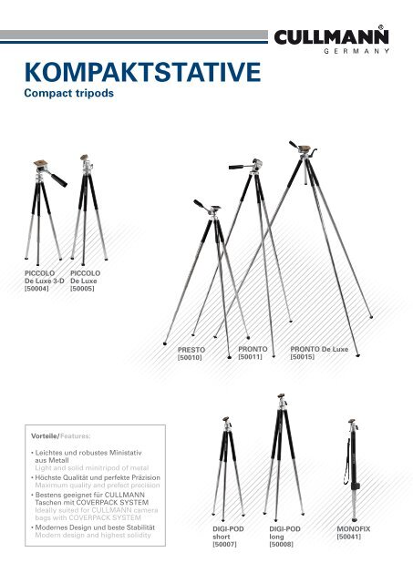 KOMPAKTSTATIVE Compact tripods - CULLMANN MediaPortal