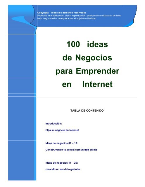 Ideas de negocio gratuitas