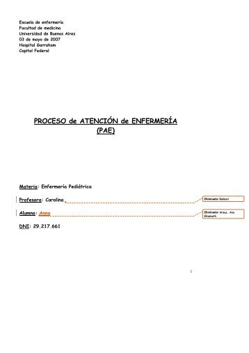 PROCESO de ATENCIÓN de ENFERMERÍA (PAE) - Emagister