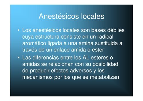 Anestésicos Locales - Emagister