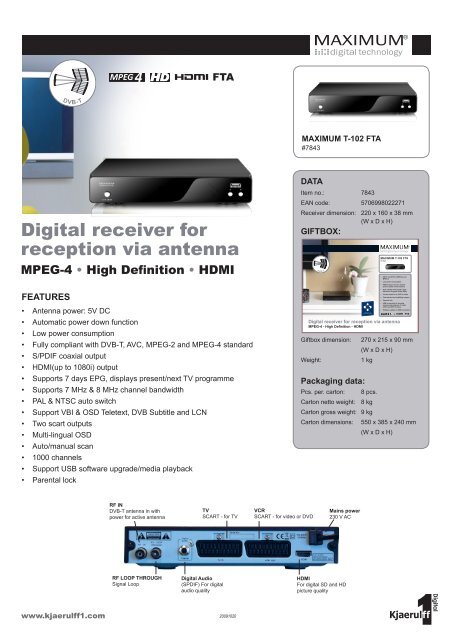 Digital receiver for reception via antenna - Mixi, foto in video