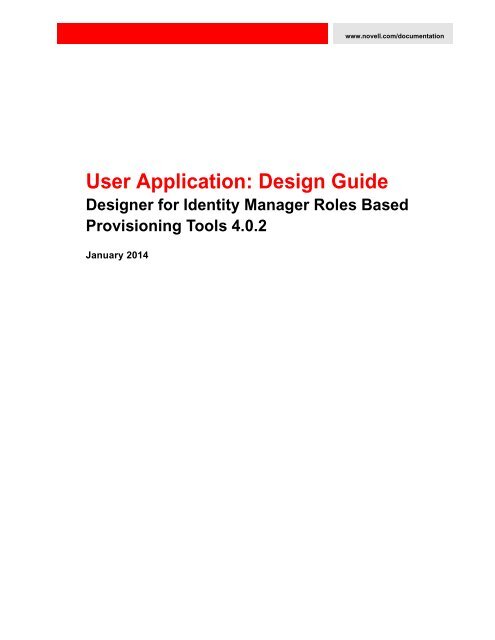 User Application: Design Guide - NetIQ