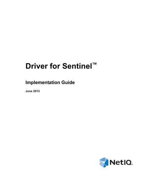 Driver for Sentinel Implementation Guide - NetIQ