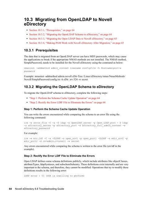 Novell eDirectory 8.8 Troubleshooting Guide - NetIQ