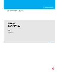 Novell LDAP Proxy 1.0 Administration Guide - NetIQ