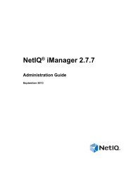 Novell iManager 2.7.6 Administration Guide - NetIQ