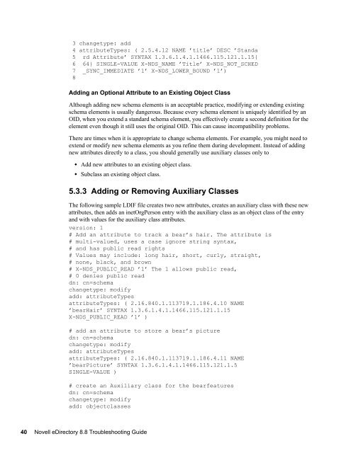 Novell eDirectory 8.8 Troubleshooting Guide - NetIQ