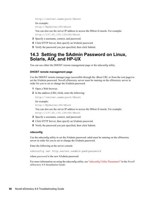 Novell eDirectory 8.8 Troubleshooting Guide - NetIQ