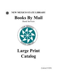Books By Mail Large Print Catalog - New Mexico State Library