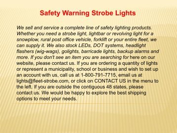 Safety Warning Strobe Lights