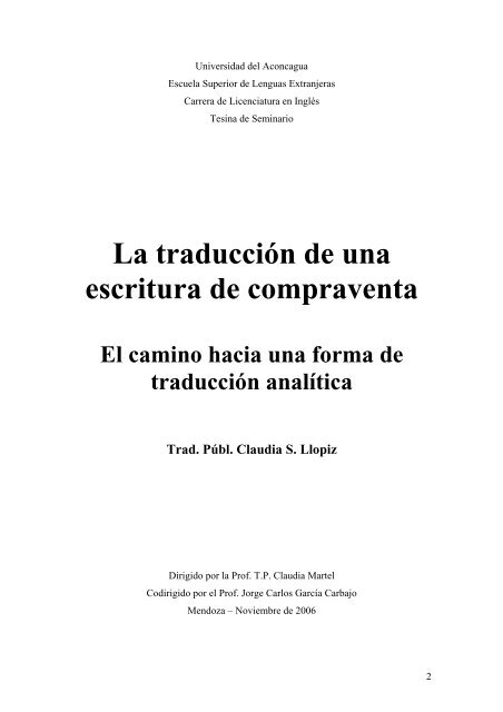 Â¿CÃ³mo traducir una escritura de compraventa - BIBLIOTECA ...