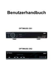 Bedienungsanleitung Edision Optimuss OS1/2 Serie von OpenPLi