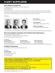 Kennedy & Associates Bailiffs Inc. - Fleet Business