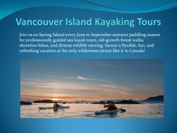 Vancouver Island Kayaking Tours