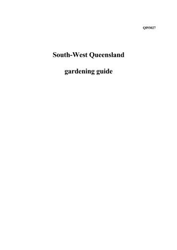 South-West Queensland gardening guide - South West NRM