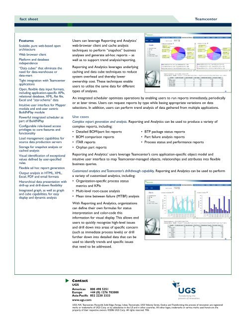 Teamcenter Reporting and Analytics