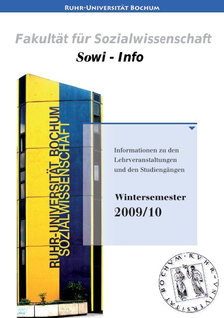 Wintersemester 2009 / 2010 - FakultÃ¤t fÃ¼r Sozialwissenschaft der ...